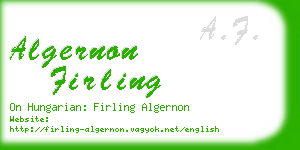 algernon firling business card